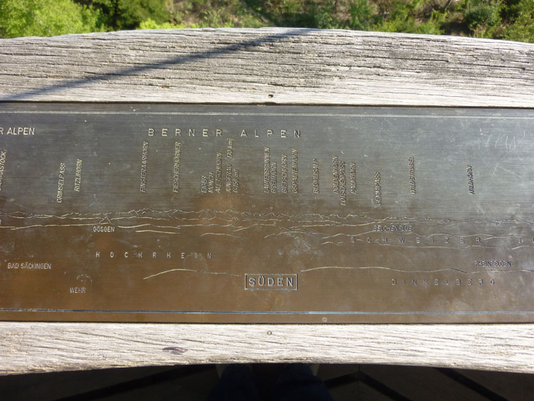 Schwarzwald Hohe Moehr Berner Alpen Sicht nach S&uuml;den 